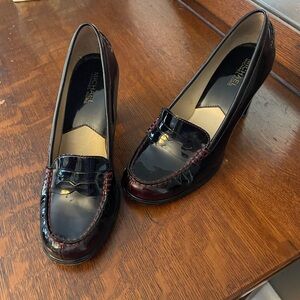 Michael Kors Cabernet Patent leather heeled loafer sz 7 1/2